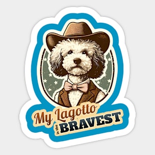 Lagotto Cowboy Sticker